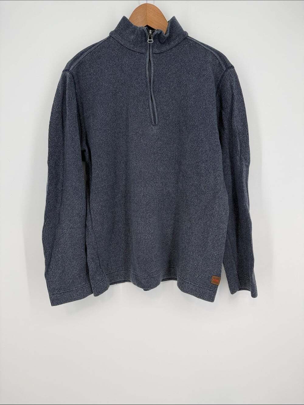 Hugo Boss Men's Half-Zip Sweater - Navy Heather Size Medium